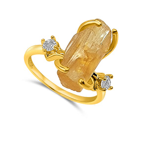 Raw Imperial Topaz Ring