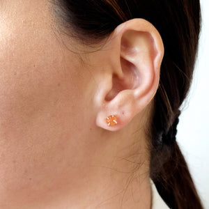 Raw Crystal Earrings - Sunstone