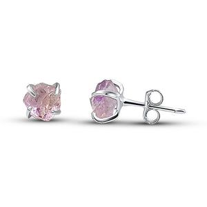 Tiny Raw Ametrine Stud Earrings