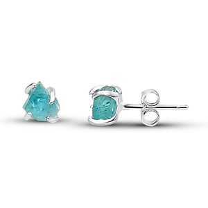 Raw Crystal Earrings - Apatite