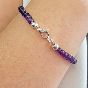 Raw Amethyst Strand Bracelet