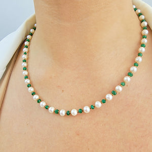 Emerald Pearl Strand Necklace