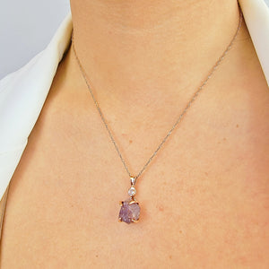 Raw Red Ruby Necklace