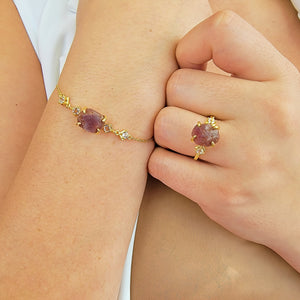 Real Raw Ruby Stone Ring