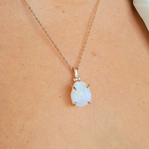 Raw Moonstone Crystal Necklace