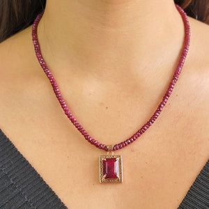 Genuine Ruby Classy Necklace