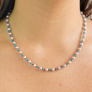 Topaz and Pearl Strand Necklace