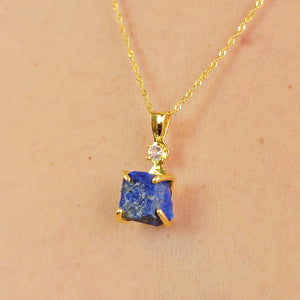 Raw Lapis Lazuli Pendant Necklace