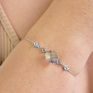 Raw Rainbow Fluorite Bracelet