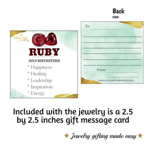 18K Gold Ruby Heart Choker Necklace - Uniquelan Jewelry