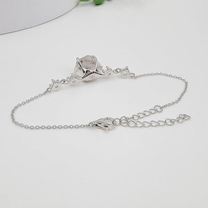 Raw Clear Quartz Ring Bracelet Set - Uniquelan Jewelry