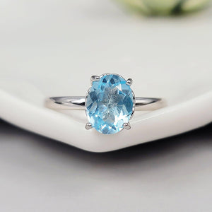 Natural Topaz Heart Ring - Uniquelan Jewelry
