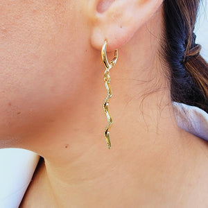 Spiral Snake Zircon Drop Earrings - Uniquelan Jewelry