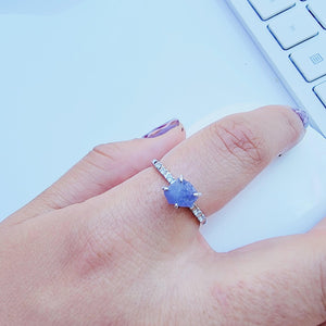 Raw Tanzanite Stud Earrings and Ring - Uniquelan Jewelry