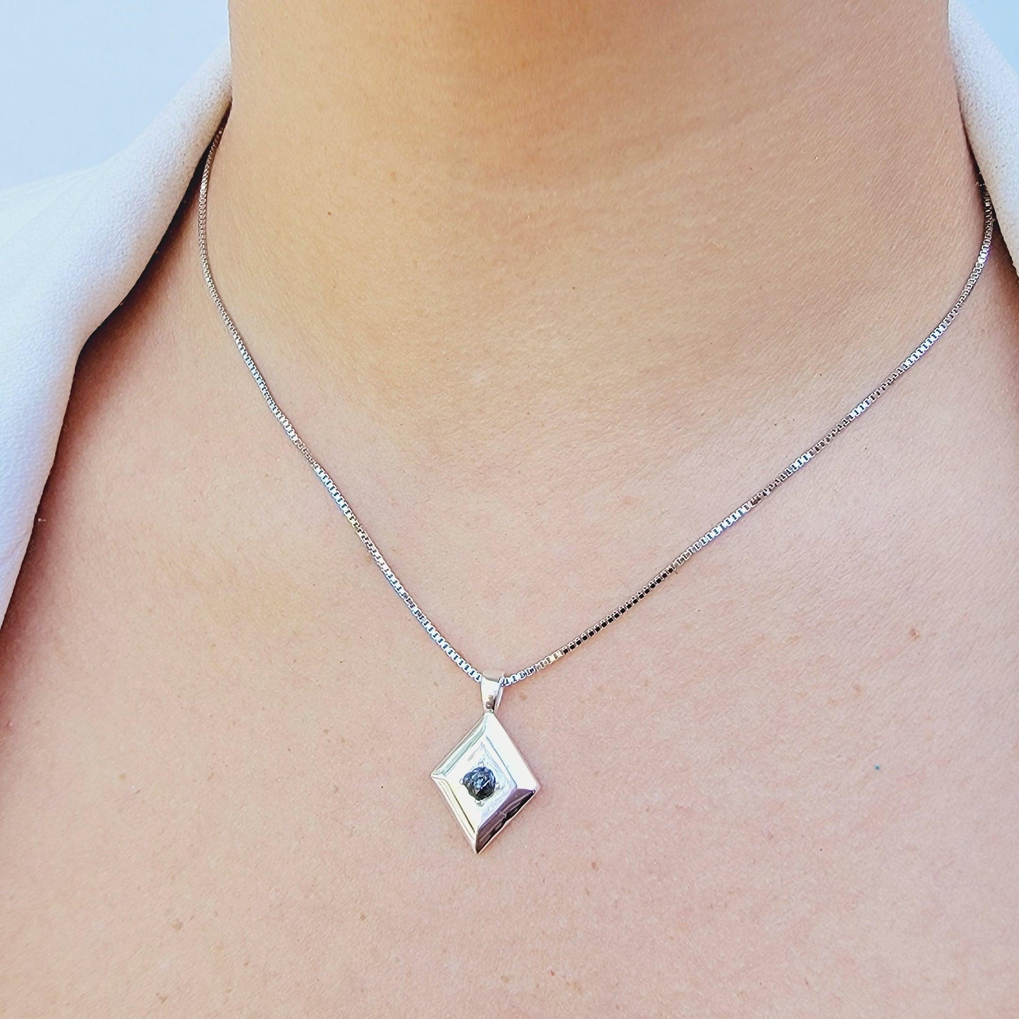 Natural Diamond Pendant Necklace - Uniquelan Jewelry