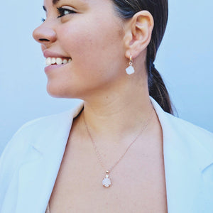 Raw Moonstone Drop Earrings - Uniquelan Jewelry