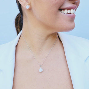 Raw Flashy Moonstone Necklace Set - Uniquelan Jewelry