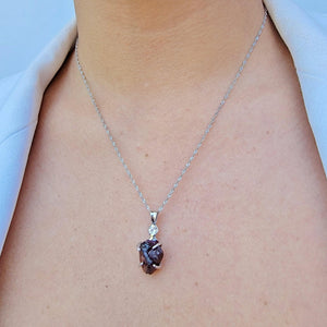 Raw Spessartine Garnet Necklace Set - Uniquelan Jewelry