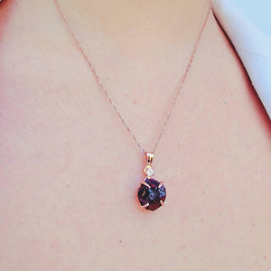 Raw Spessartine Garnet Necklace - Uniquelan Jewelry