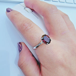 Genuine Garnet Heart Jewelry Set - Uniquelan Jewelry