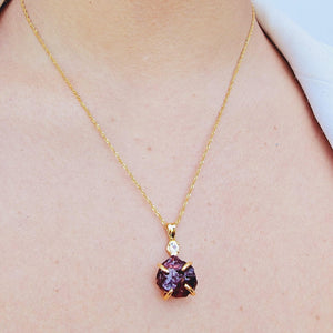 Raw Spessartine Garnet Necklace - Uniquelan Jewelry