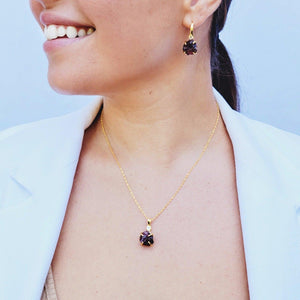 Raw Spessartine Garnet Necklace Set - Uniquelan Jewelry