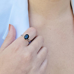 Genuine Onyx Heart Ring - Uniquelan Jewelry