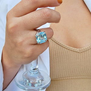 Genuine Topaz Infinity Ring - Uniquelan Jewelry