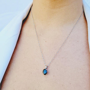 Natural Onyx Heart Necklace - Uniquelan Jewelry