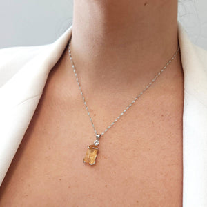 Raw Imperial Topaz Necklace - Uniquelan Jewelry