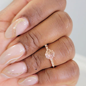 Ametrine Crystal Tiny Ring - Uniquelan Jewelry