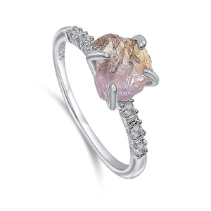 Ametrine Crystal Tiny Ring - Uniquelan Jewelry