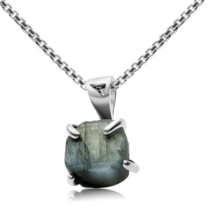 Authentic Raw Labradorite Necklace - Uniquelan Jewelry