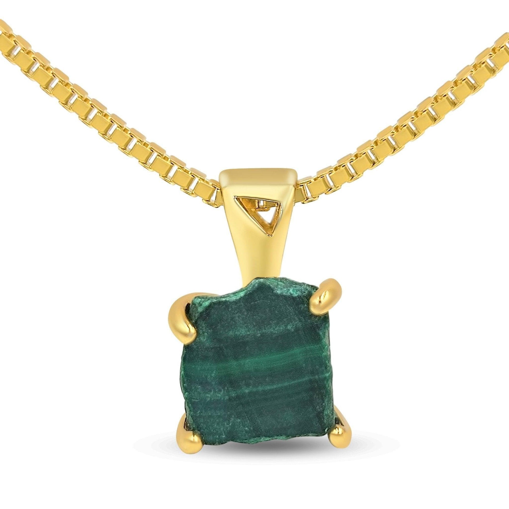 Authentic Raw Malachite Necklace - Uniquelan Jewelry