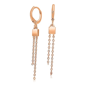 Double Chain Drop Earrings - Uniquelan Jewelry