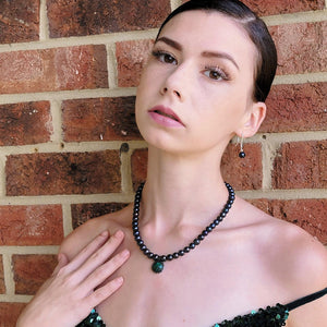 Genuine Pearl Emerald Jewelry Set - Uniquelan Jewelry