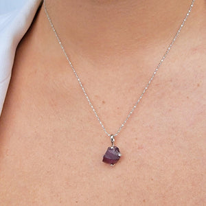 Genuine Raw Alexandrite Pendant Necklace - Uniquelan Jewelry