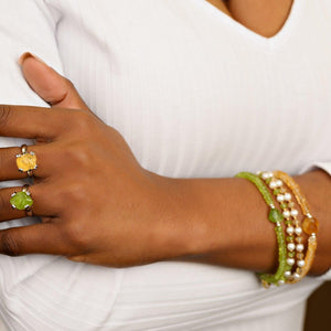 Genuine Raw Citrine Bracelet - Uniquelan Jewelry