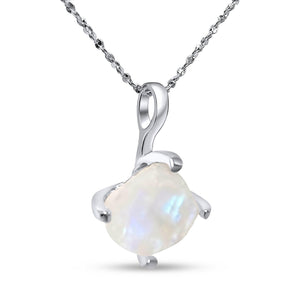 Genuine Raw Moonstone Pendant Necklace - Uniquelan Jewelry