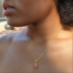 Genuine Raw Sunstone Necklace - Uniquelan Jewelry