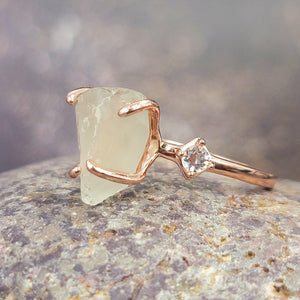 Green Amethyst Bracelet Ring Set - Uniquelan Jewelry