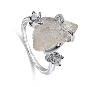 Herkimer Diamond Crystal Ring - Uniquelan Jewelry