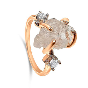 Herkimer Diamond Crystal Ring - Uniquelan Jewelry