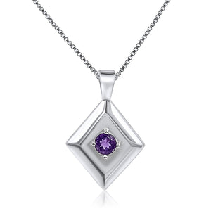 Natural Amethyst Pendant Necklace - Uniquelan Jewelry