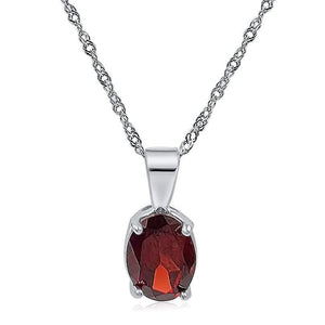 Natural Garnet Heart Necklace - Uniquelan Jewelry