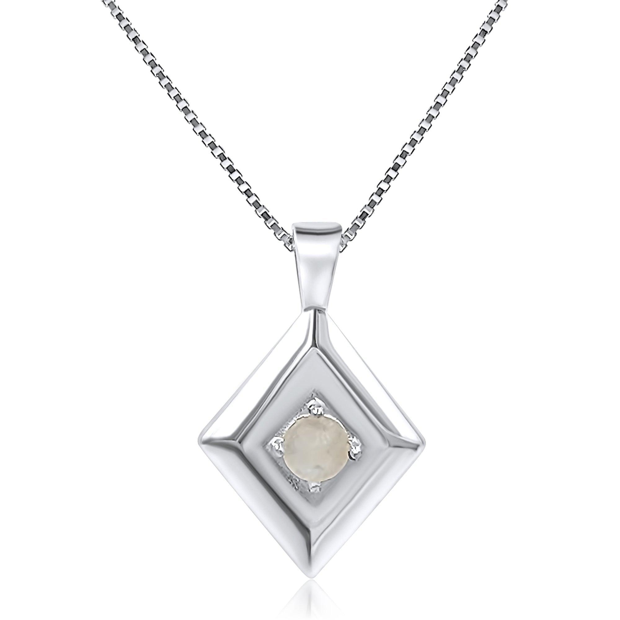 Natural Moonstone Pendant Necklace - Uniquelan Jewelry