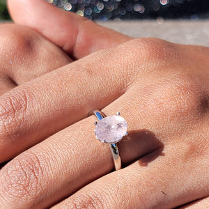 Natural Morganite Heart Ring - Uniquelan Jewelry