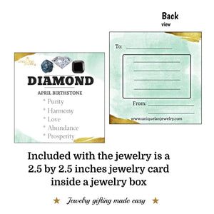 Natural Raw 4mm Diamond Stud Earrings - Uniquelan Jewelry