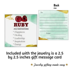 Natural Ruby Heart Ring - Uniquelan Jewelry