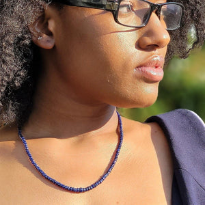 Natural Sapphire Strand Necklace - Uniquelan Jewelry